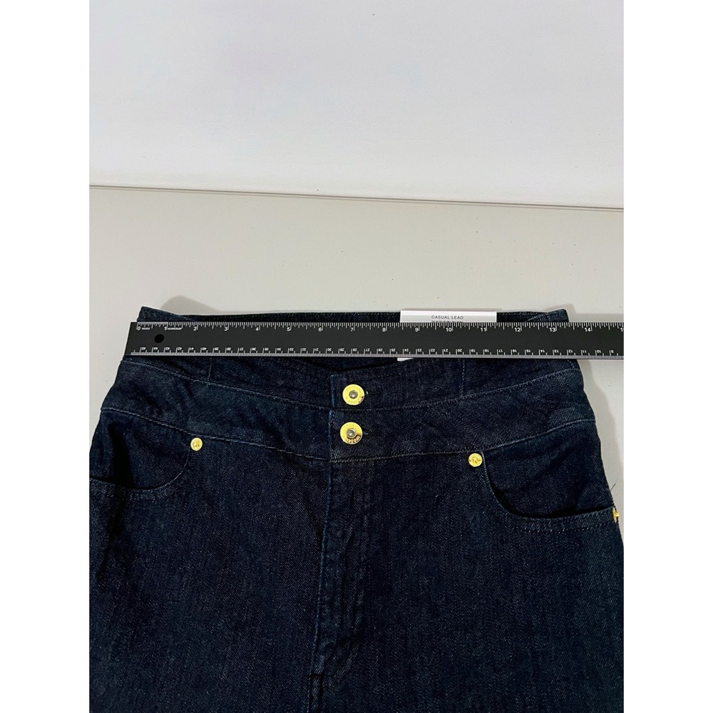 INC International Concepts Dark Denim High Rise Flare Jeans Size 6 - Picture 3 of 5
